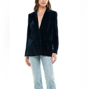WAYF crushed velvet blazer